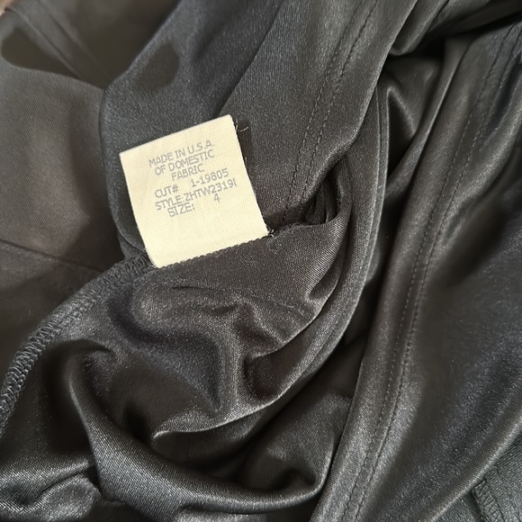 David Meister Black Satin Cocktail Dress - Picture 5 of 7